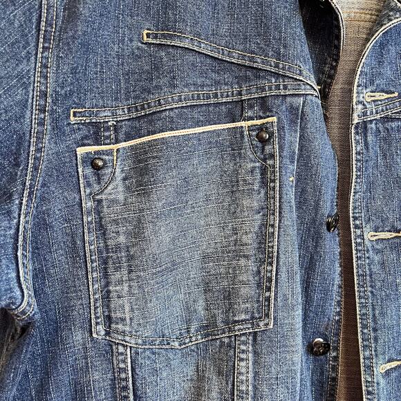 Vintage Y2K 90s Marithe Francois Girbaud Mens Jean Jacket Size 3XL Blue Denim - Picture 5 of 9